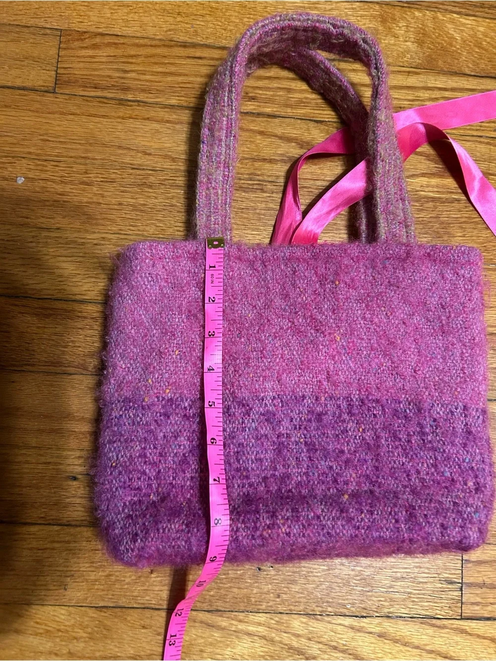 Pink  Tote Bag Coquette Bow Chain Hand Purse Barbiecore Y2K